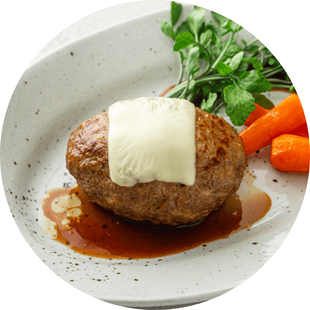 醤油ノンバターハンバーグ<br>チーズのせ